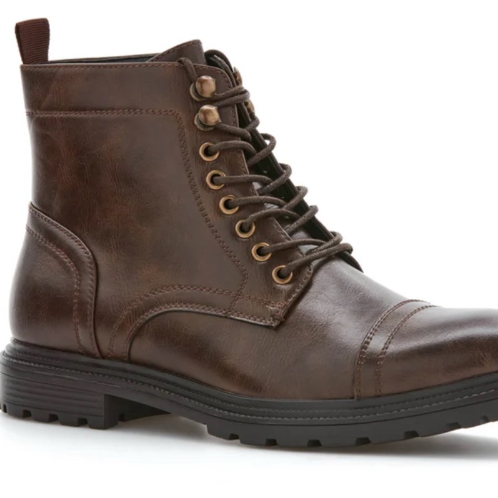 Perry Ellis Dark Brown Leather Boots